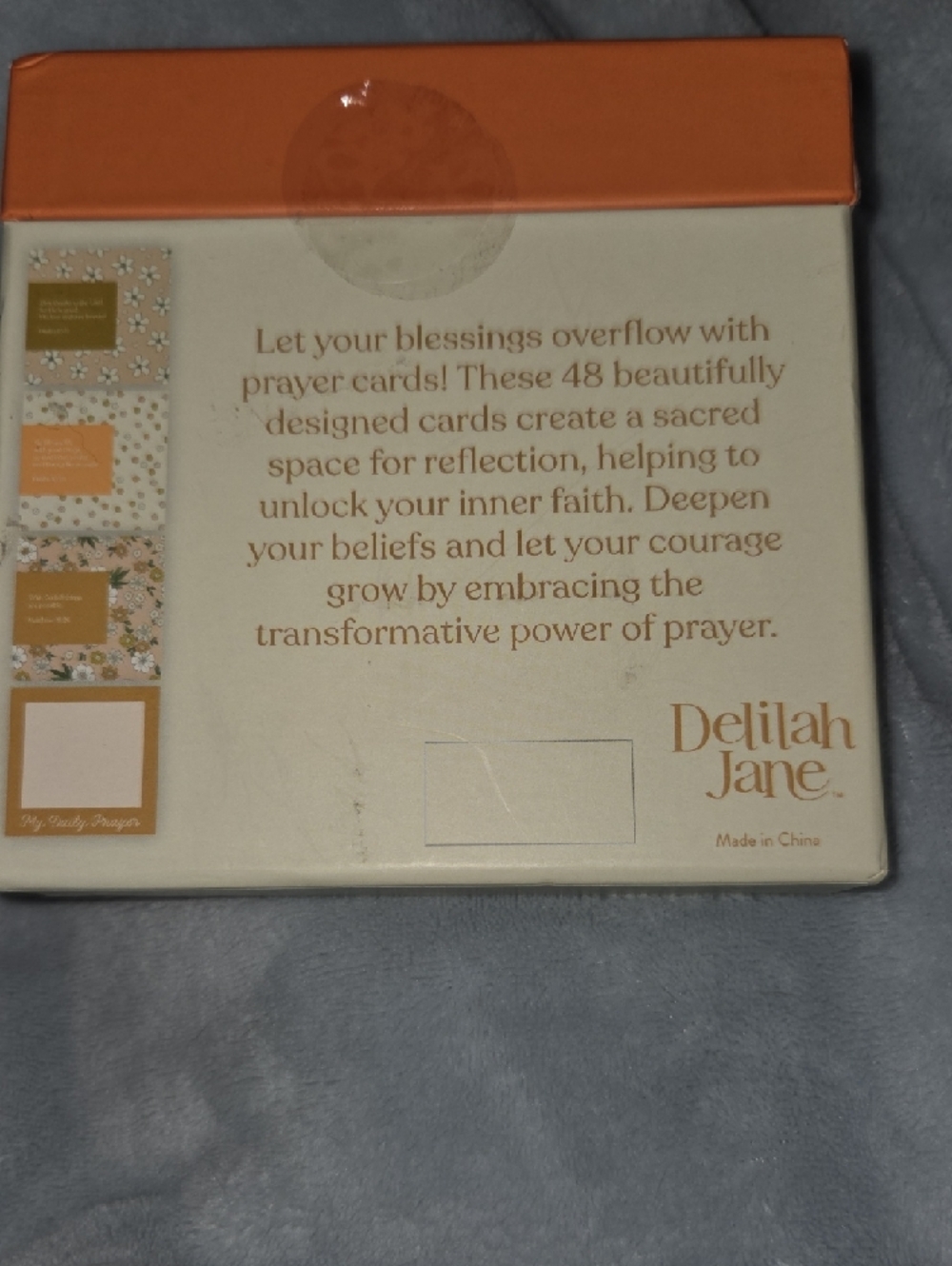 Prayer Cards Set - Peach and Cream Floral - Picture 3 of 3